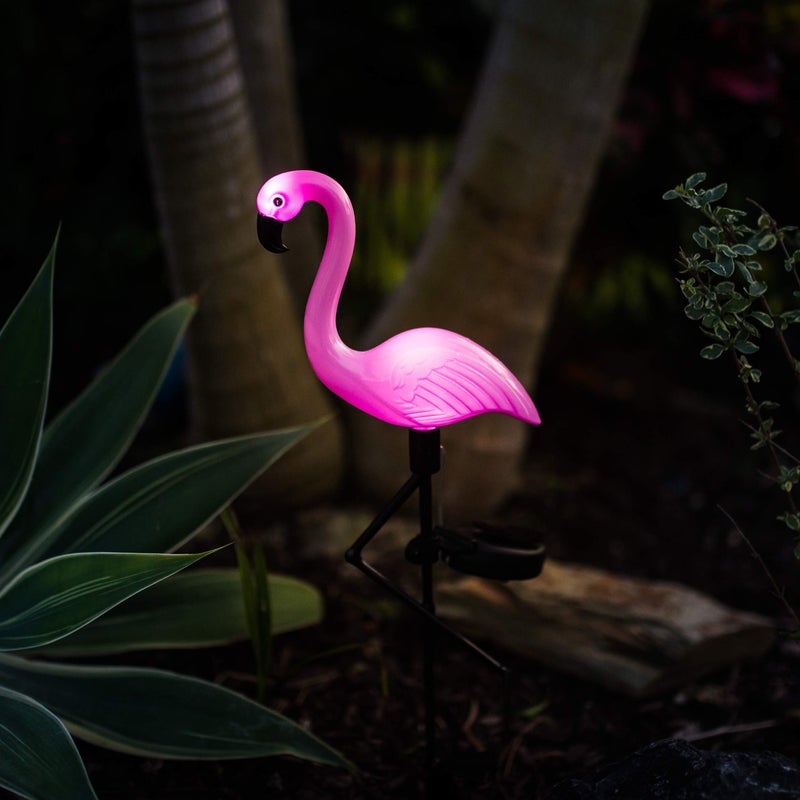 Galashield Solar Flamingo Lights Outdoor | Pink Flamingo Yard Decorations | Lawn Light Stakes Garden Ornaments - Image 1